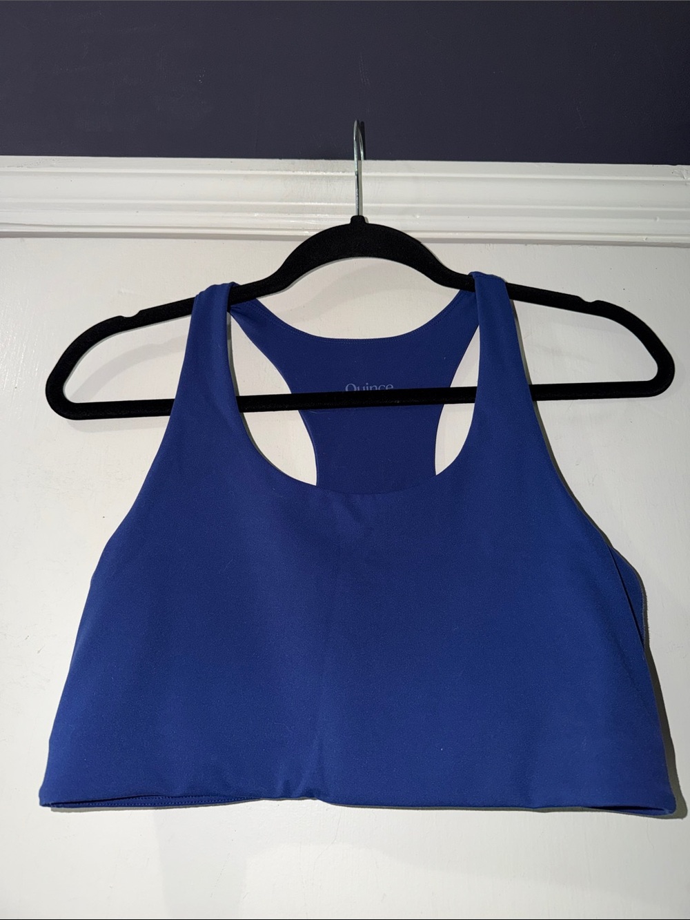 Quince Racerback Sports Bra - Blue